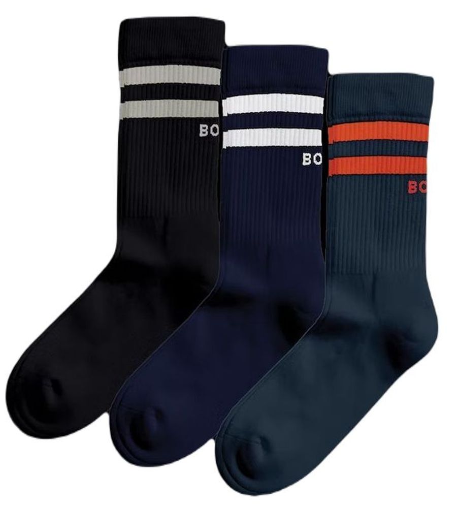 Теннисные носки Björn Borg Core Crew Sock 3-pack - black/blue