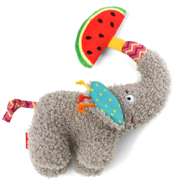 85064 Игрушка для собак Слоник с арбузом 19см, серия PLUSH FRIENDZ, Gigwi