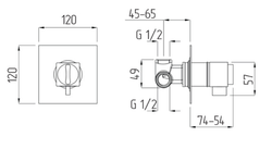 Смеситель Migliore Kvant 25403 для душа, хром схема