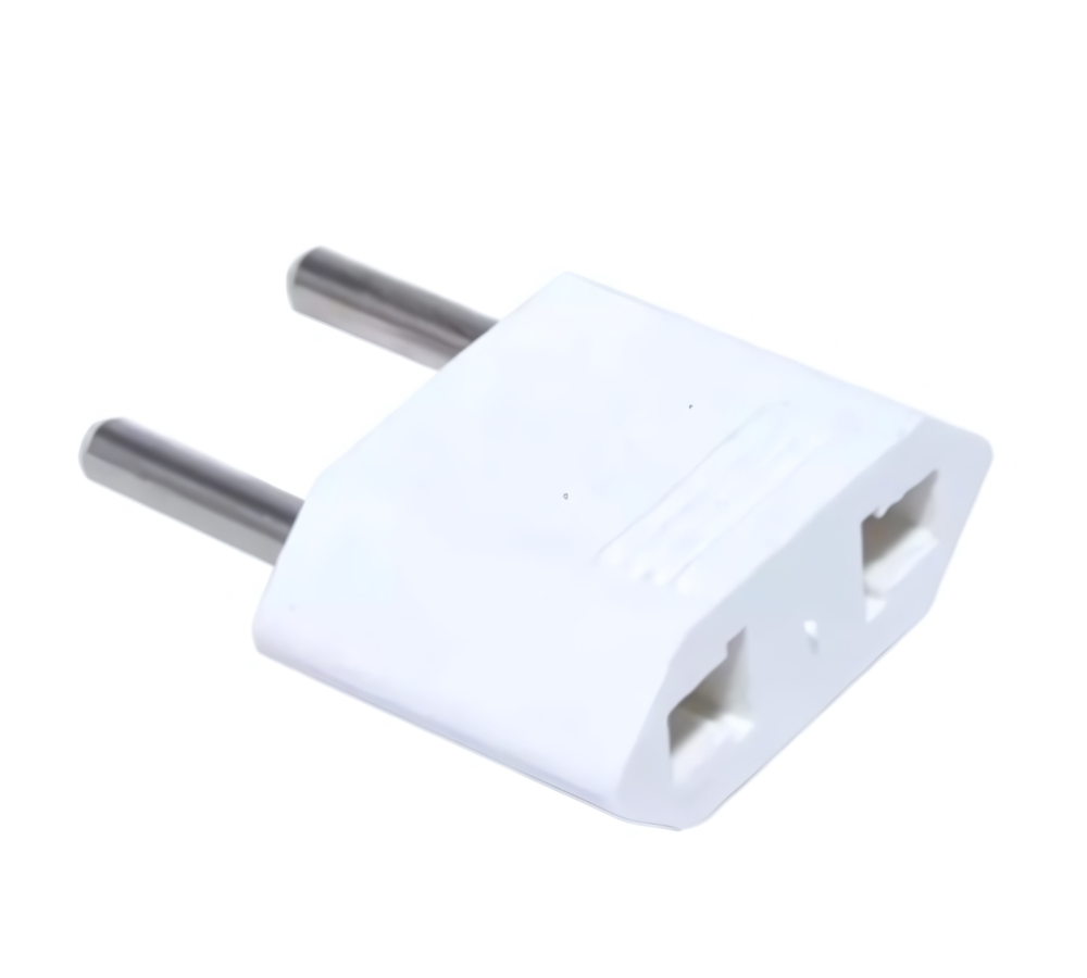 Переходник сетевой с плоской вилки на круглую (комплект 5 шт)