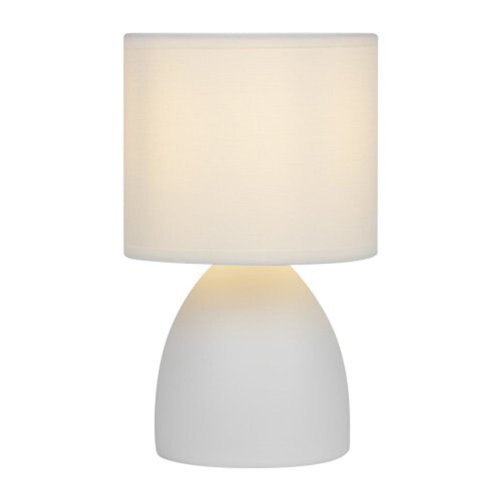 Настольная лампа Rivoli Nadine 7042-502 1 * Е14 40 Вт керамика белая с абажуром