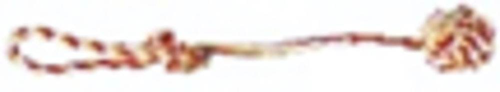 Игрушка - канат для собак мелких и средних пород «НЕСКУЧАЙКА», цвет красный/желтый, 36см