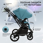 Коляска 2в1 Sweet Baby Nuvola Ocean Green (Air)