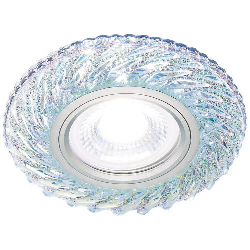 Встраиваемый точечный светильник со светодиодной лентой S295 PR/WH хром/перламутровый MR16+3W(LED WHITE 4200K)