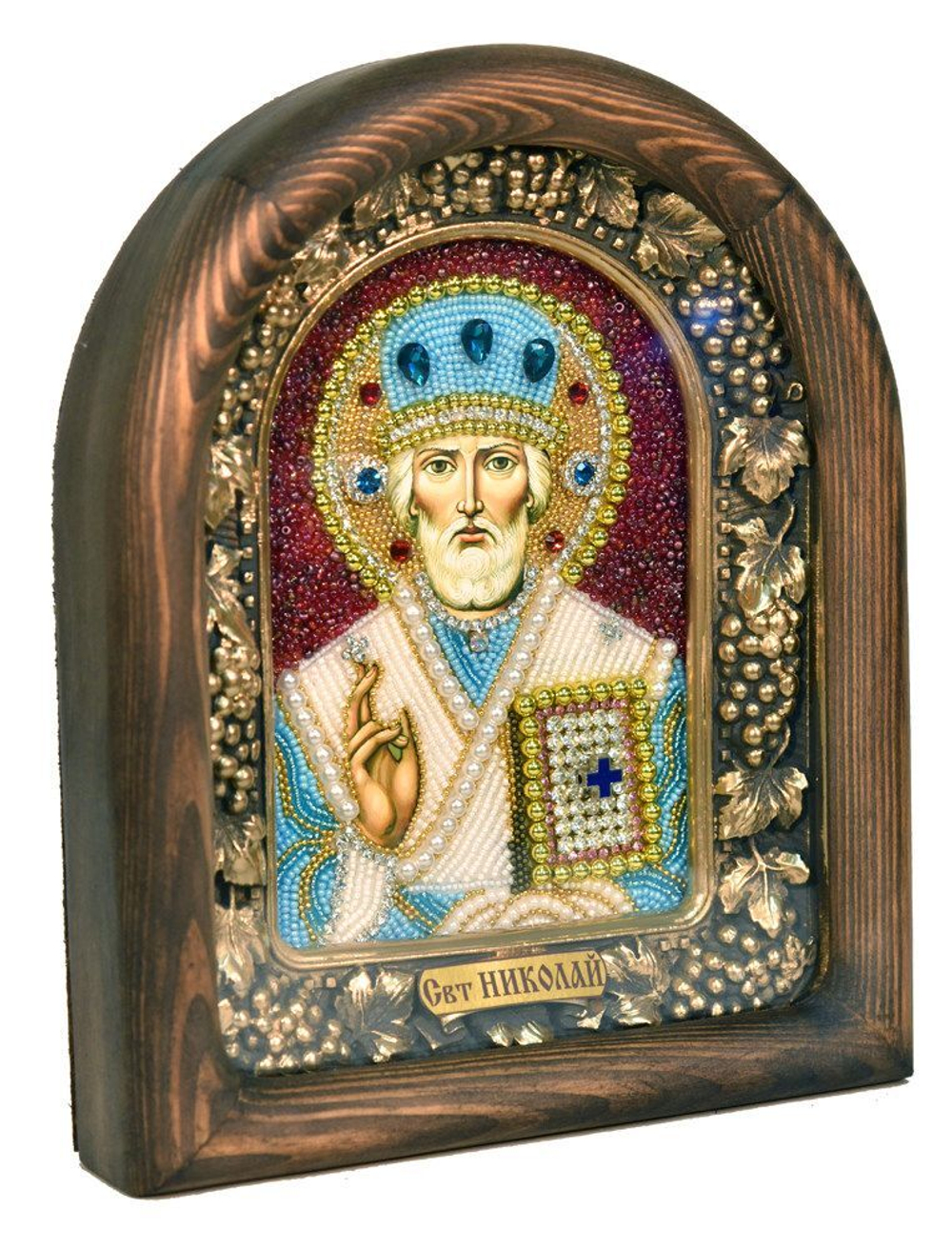 Икона Николай Чудотворец бисер