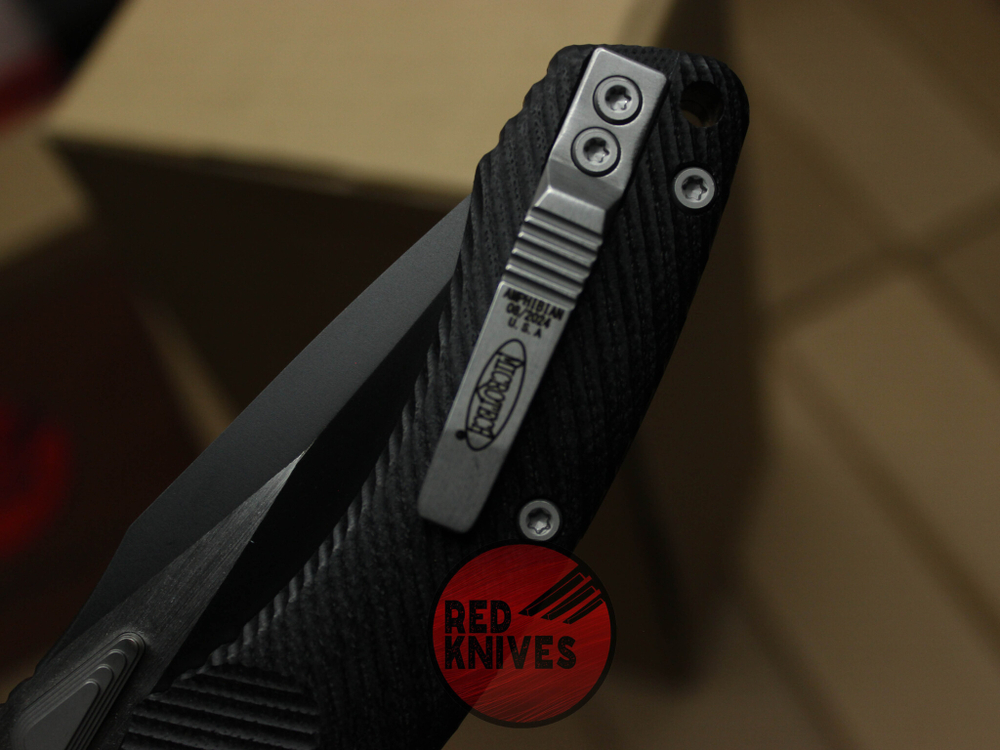 Нож Microtech Amphibian G10 Black - черная рукоять G10, клинок черный