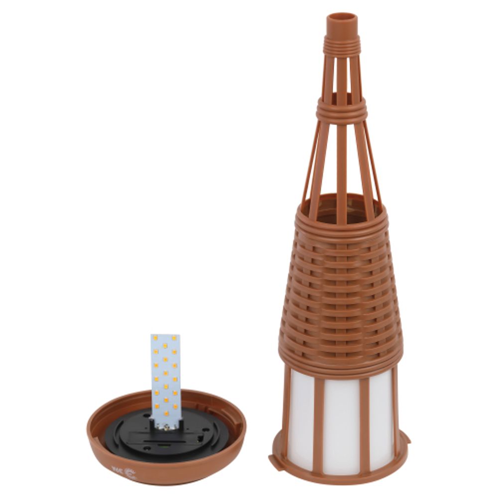 Светильник уличный ЭРА ERASF22-35 на солнечной батарее садовый Факел бамбук