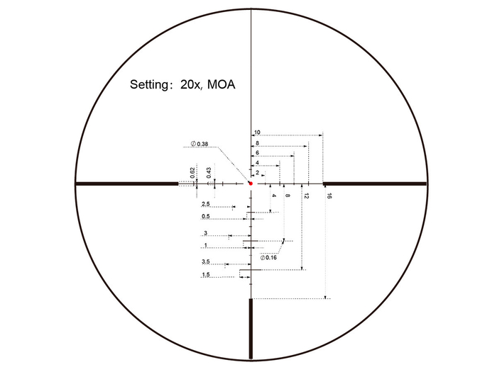 Прицел Vector Optics Continental Hunting ED 3-24x56, SF, VECON-CDM (MOA) (SCOL-50)