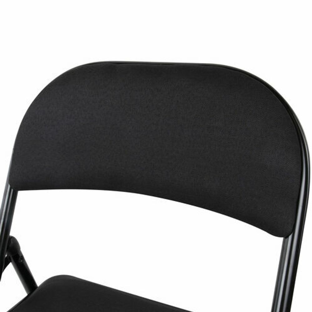 Стул складной BRABIX "Golf Plus CF-003 КОМФОРТ", чёрный каркас, чёрная ткань, 532889