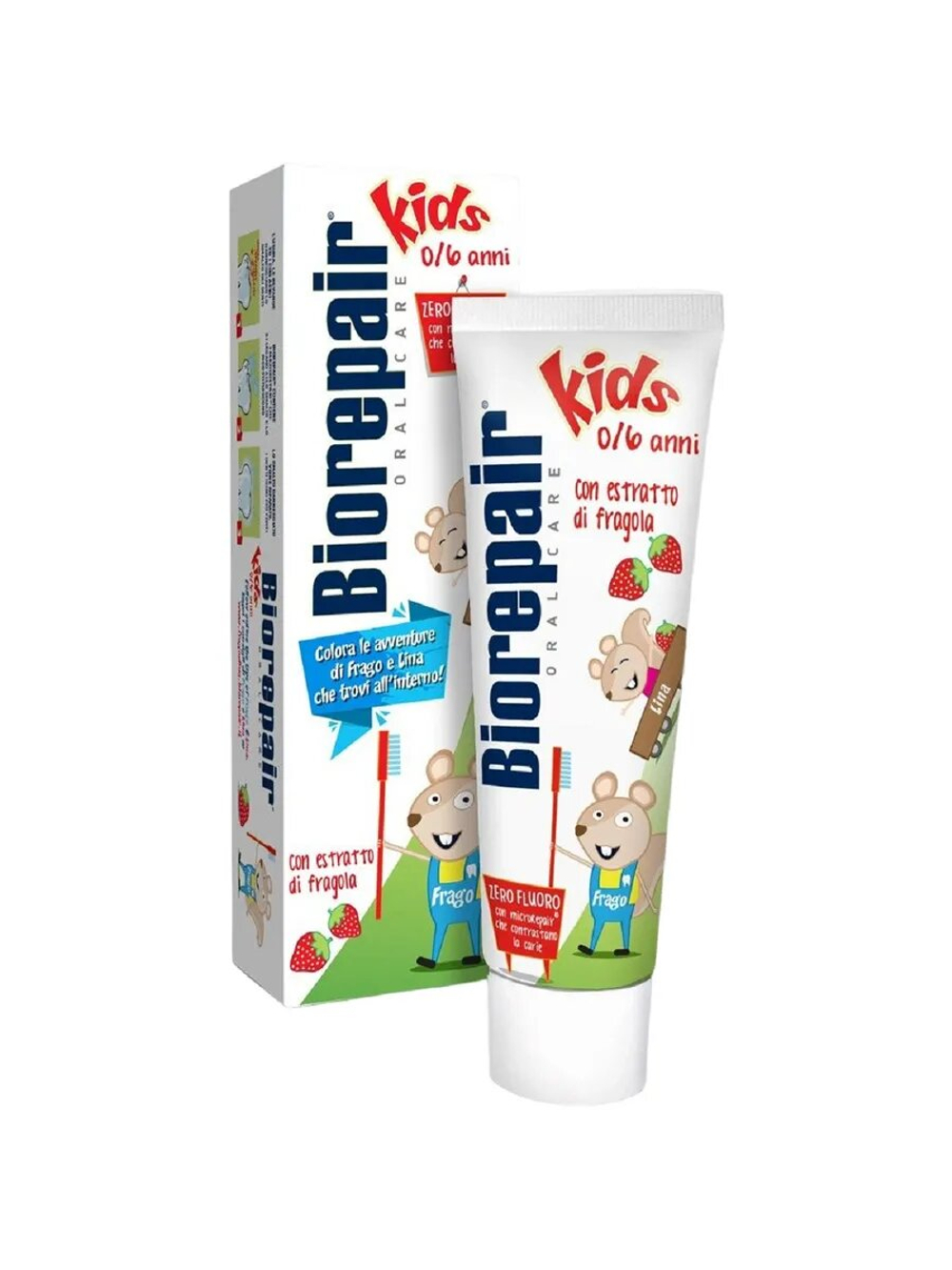 зубная паста Biorepair Kids земляника 0-6 50ml