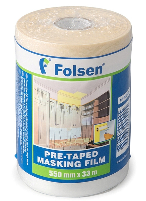 Укрывная плёнка с малярной лентой Folsen® 099