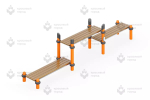 Воркаут Скамья трёхуровневая