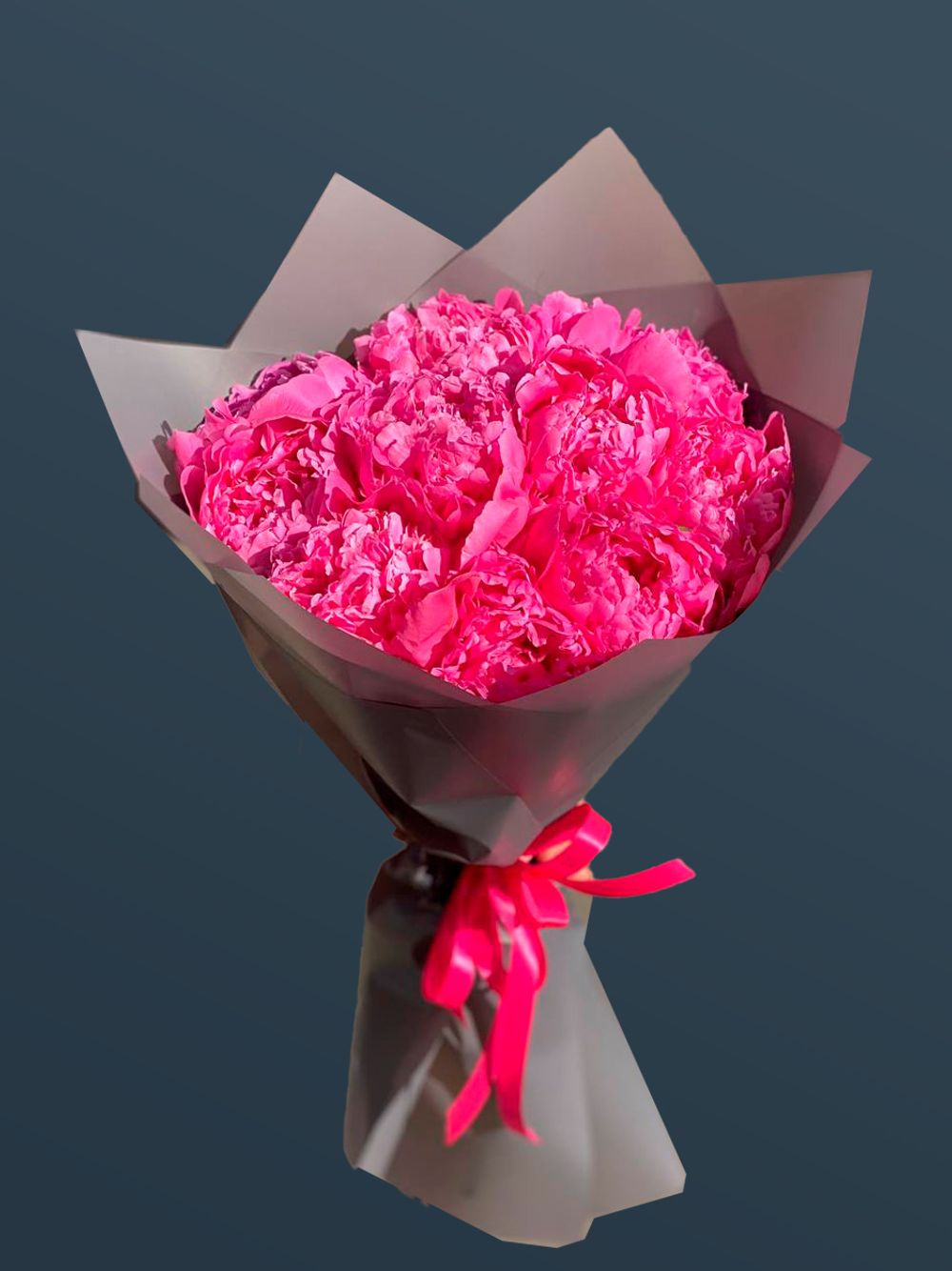 Пионы серый крафт