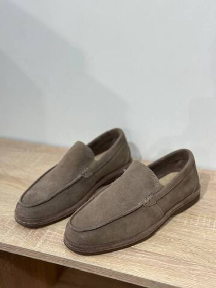 Лоферы из натуральной замши