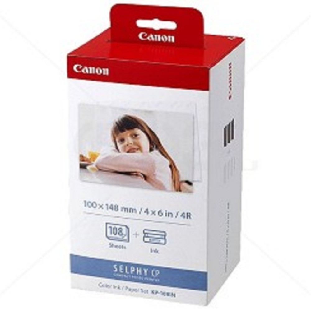 Canon KP-108IN Набор картриджей и бумаги на 108 листов для Canon Selphy CP-100/200/220/300/330/400/500/600/510/710. (Комплект из трёх KP-36IP. 108 стр.)