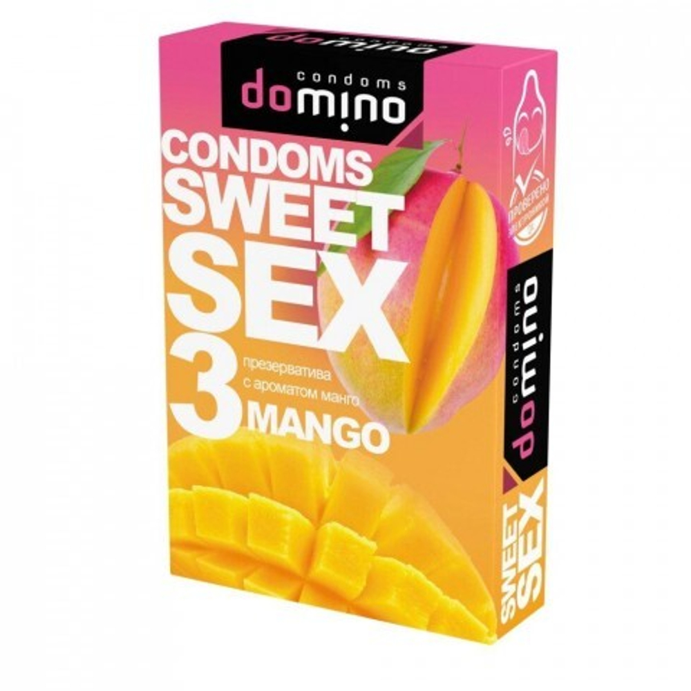 Презервативы DOMINO SWEET SEX MANGO 3штуки (оральные)
