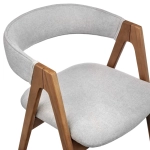 Стул Bradex Home Alan серый букле с ножками цвета орех