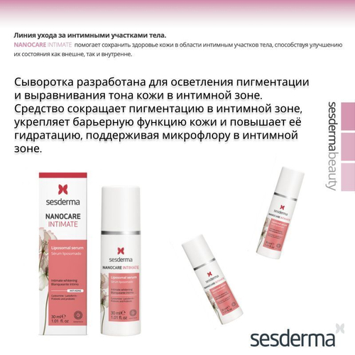 Sesderma NANOCARE INTIMATE - Сыворотка липосомальная для интимной гигиены, 30 мл