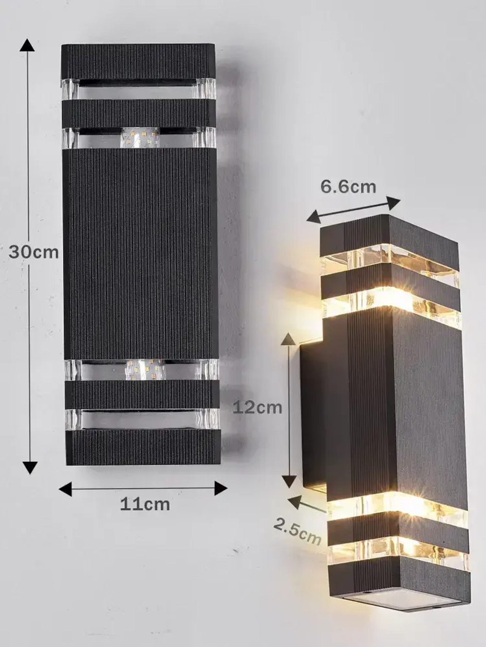Настенный светильник фасадный уличный двухсторонний 2х60вт под лампу с цоколем Е27