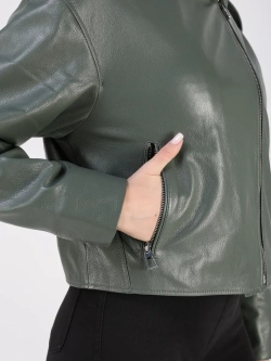 Кожаная куртка демисезонная косуха оверсайз