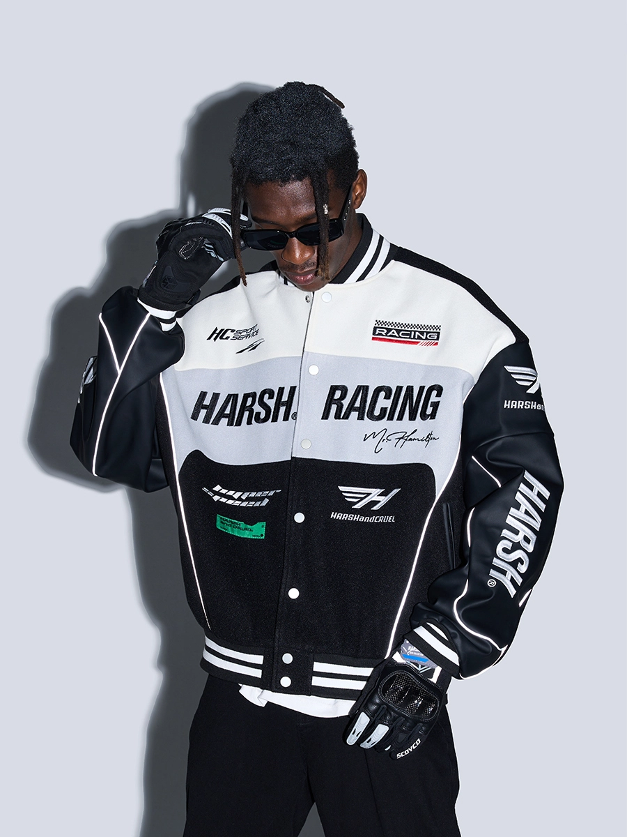 Бомбер HARSHandCRUEL "Racing" V2 Varsity Jacket