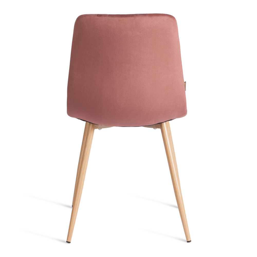 Стул CHILLY (mod. JSC-220) Велюр/металл , 44,5х52,5х88 см, Coral (коралловый) HLR44 / натуральный