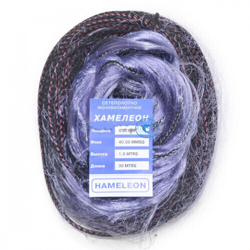Сеть "Hameleon " 1,8x30 м, одностенная, леска 0,20мм яч. 70 мм.
