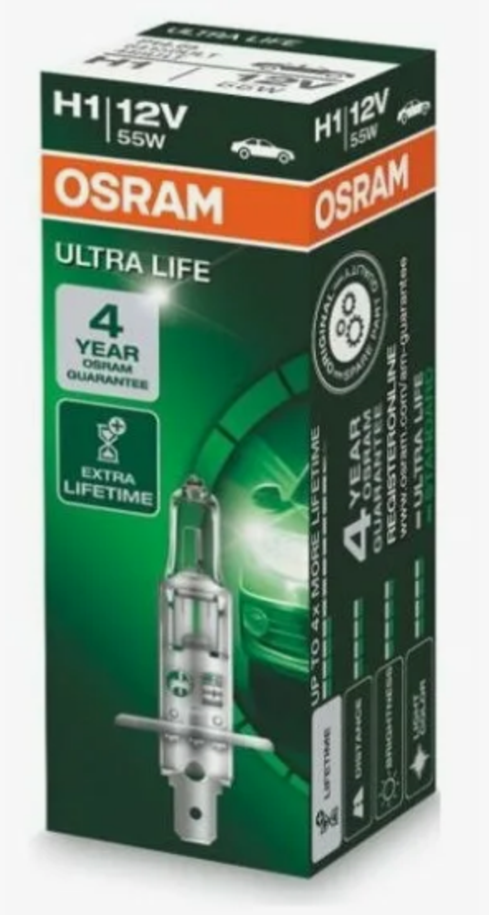 Автолампа H1 12V 55W (P14,5s) Osram ULTRA LIVE 64150ULT ORIGINAL 1шт