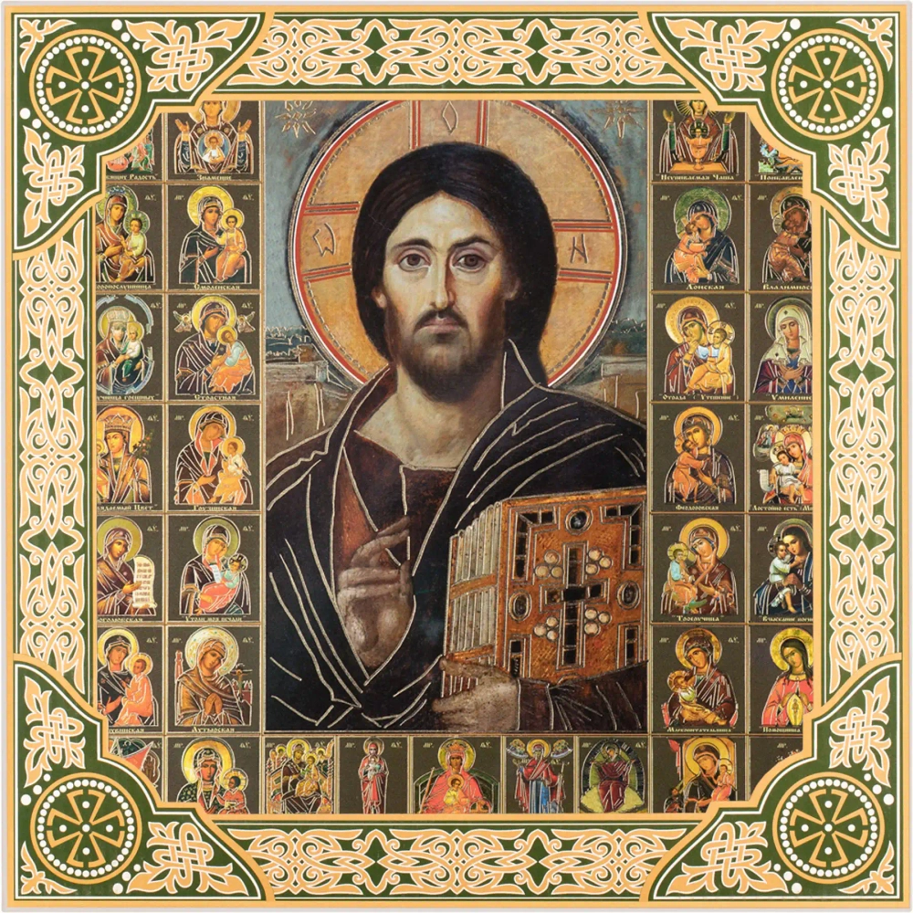 Икона "Спас Синайский", рама 28х28, в коробке