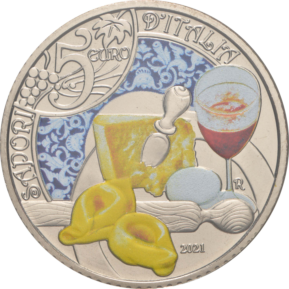 ИТАЛИЯ, 2021, 5 ЕВРО