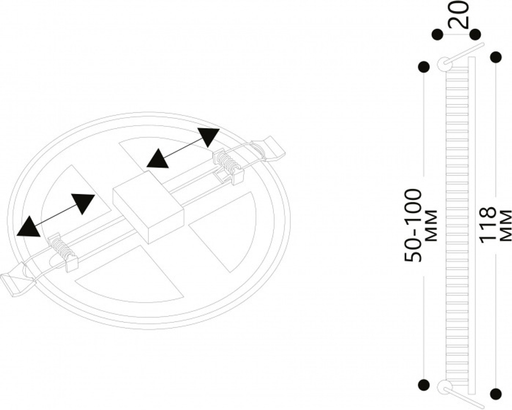 Встраиваемый светодиодный светильник Arte Lamp MESURA A7973PL-1WH