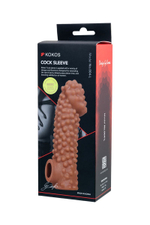Насадка на фаллос KOKOS Cock Sleeve 004 L, с бугорками, 17,6 см