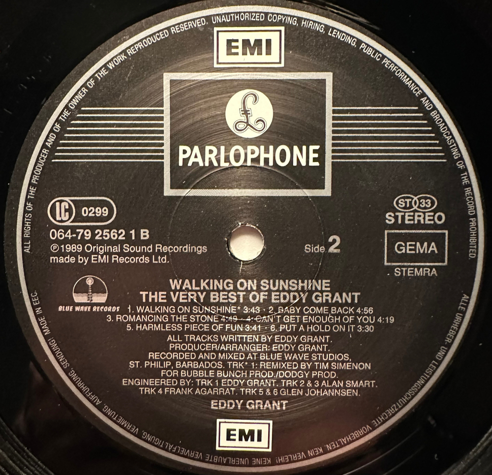Eddy Grant - Walking On Sunshine - The Very Best Of Eddy Grant (Голландия 1989г.)