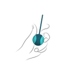 Вагинальный шарик соло - STELLA I со сменным грузом (бирюзовый) (Цвет: бирюзовый)