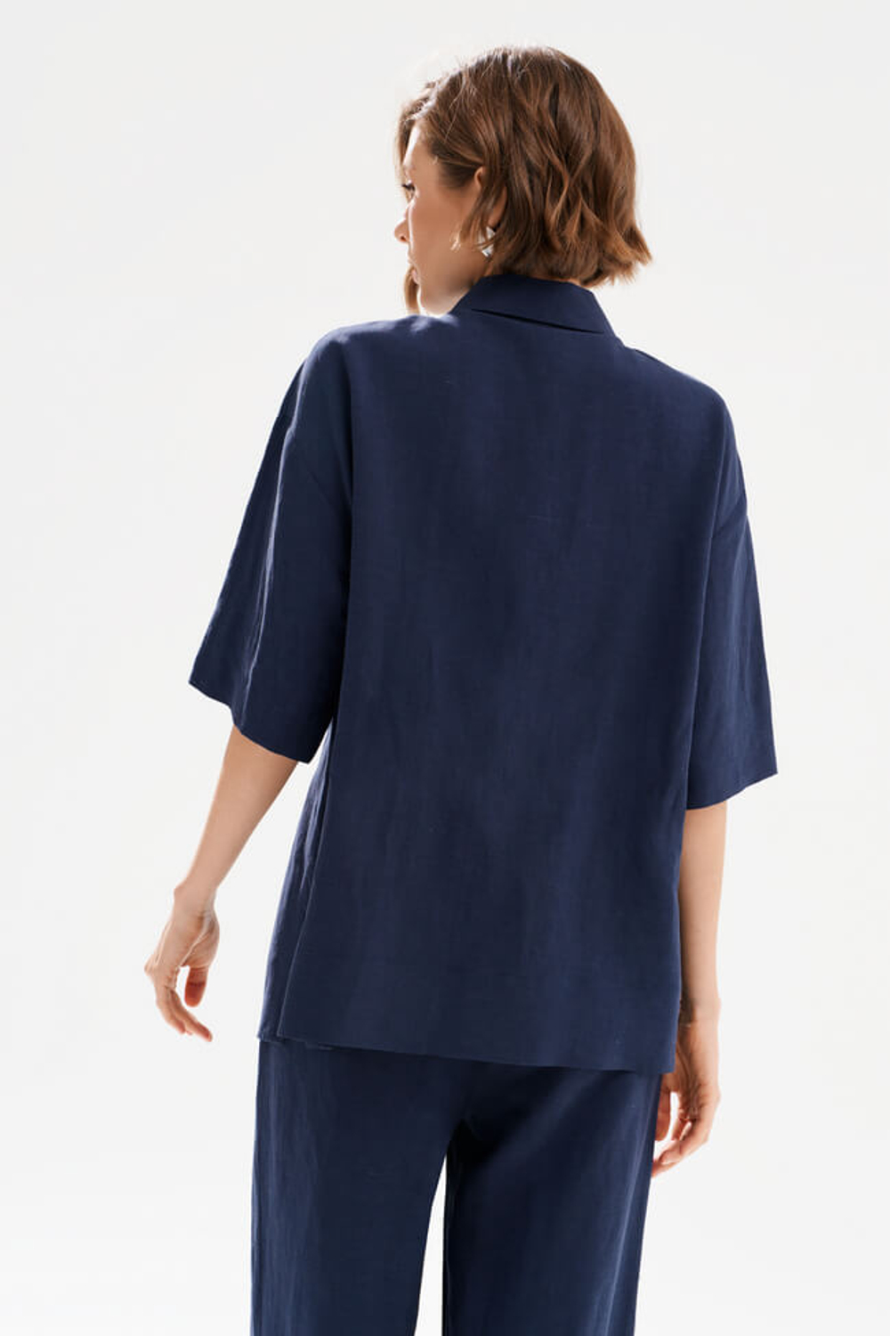 23524 Блузка женская (темно-синий)