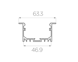 Профиль врезной алюминиевый LC-LPV-3263-2 Anod