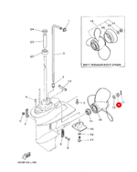 Гайка гребного винта Kacawa для YAMAHA 6-15/TOHATSU 4/5/6B/8B/9.8B