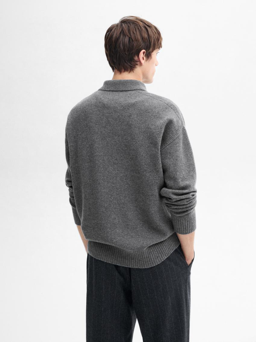 Massimo Dutti Свитер из смесовой шерсти, серый