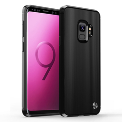 Чехол для Samsung Galaxy S9 цвет Black (черный), серия Bevel от Caseport