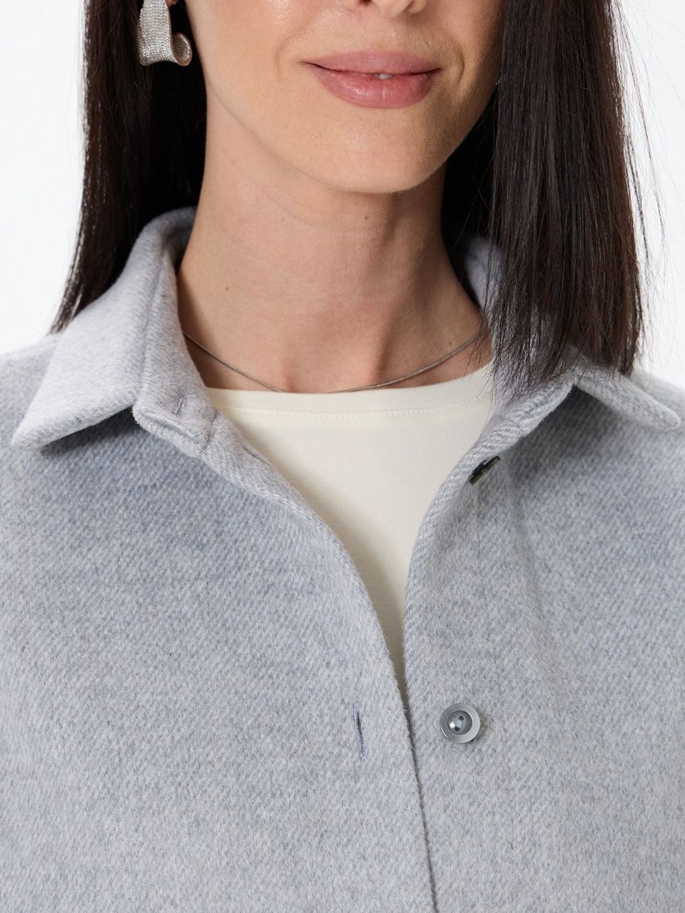 Куртка-Бостон серая шерсть