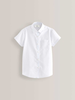 Рубашка школьная с коротким рукавом для девочки Next 619-431, 2 шт., Белый