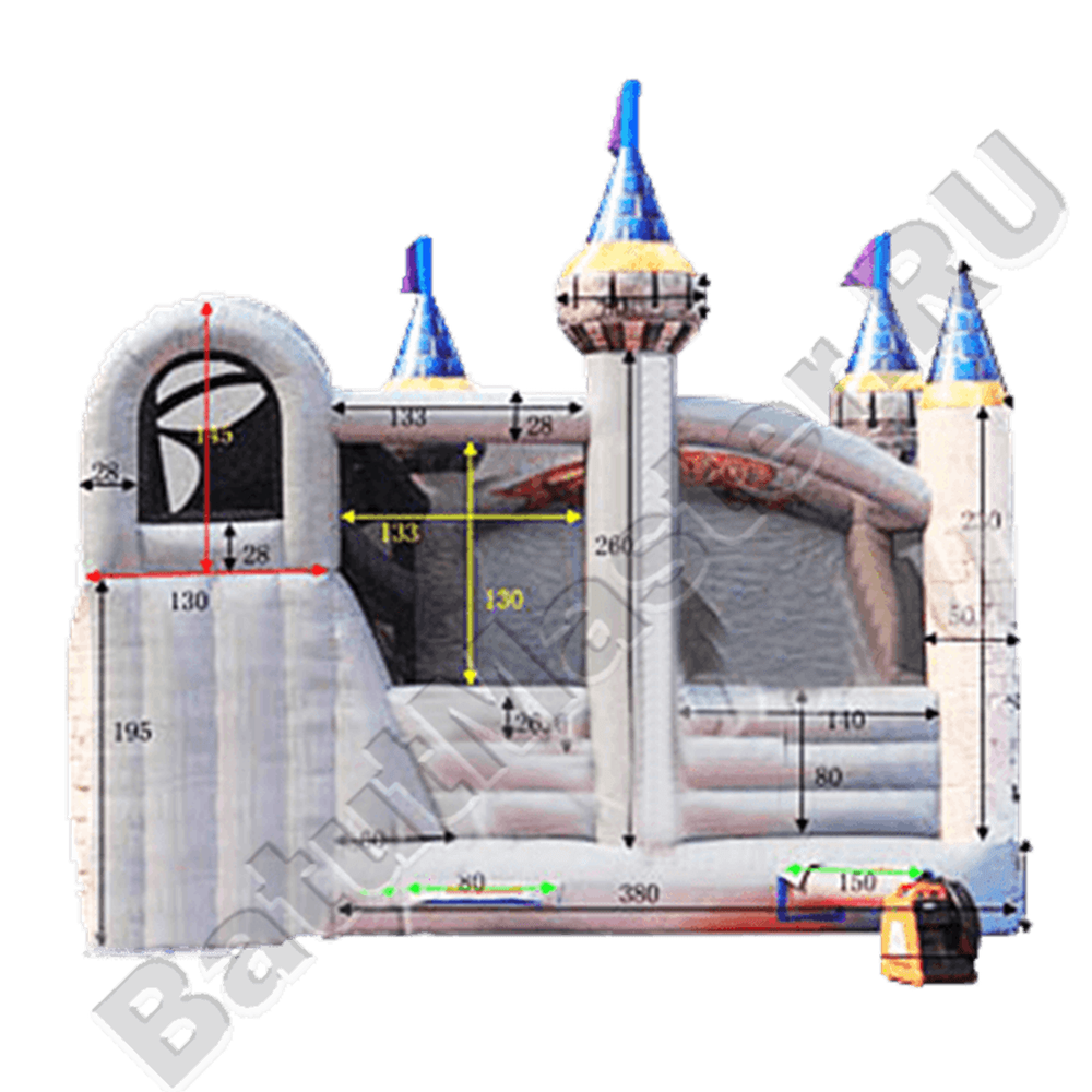 Коммерческий надувной батут "Змей Горыныч младший"