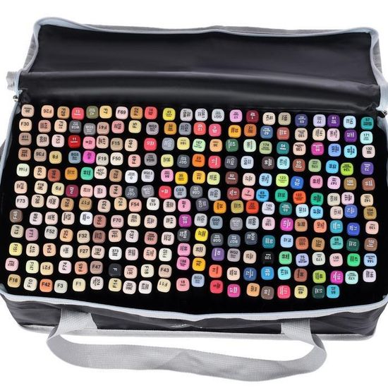 Набор маркеров для скетчинга Touch 262шт в сумке с ремнем и подставкой для каждого маркера