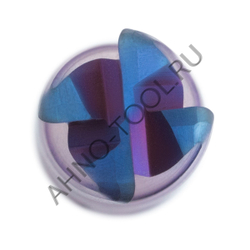 Фреза твердосплавная   6мм (L=50, l=16, хв=6) Z4 35° по закаленной стали, с радиусной фаской BRHM-4R