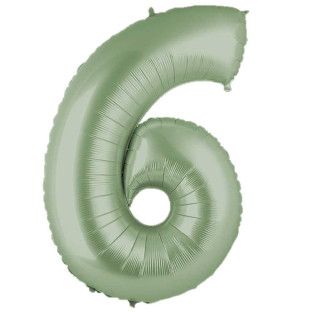 Фольгированные цифры, сатин, в оливковом цвете, 102 см