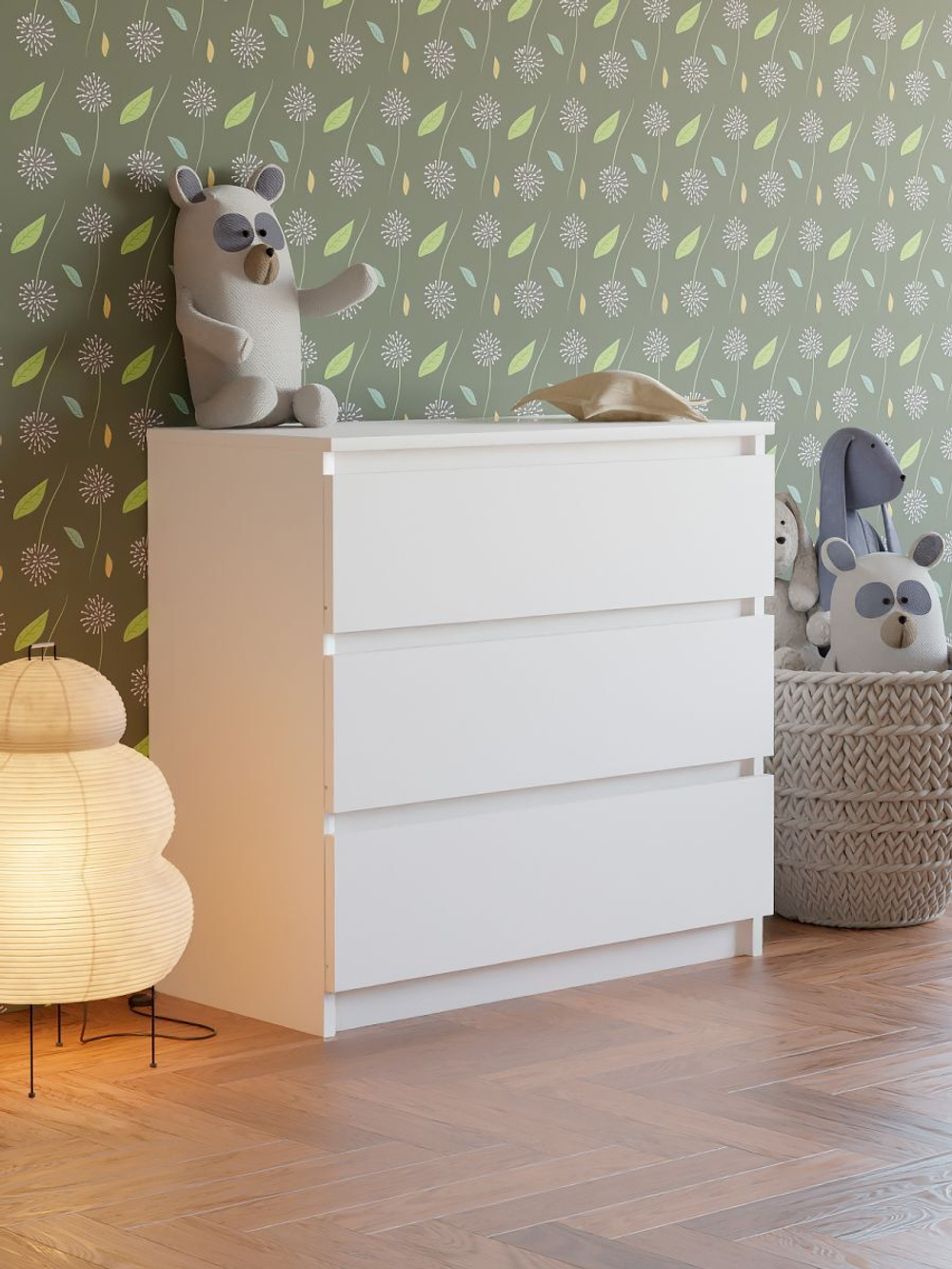 Комод для одежды Марм с ящиками, белый