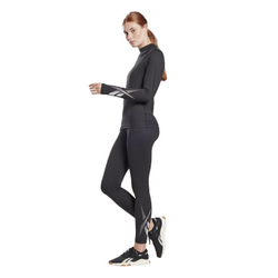 Женская теннисная футболка (dł. Рукава) Reebok Thermowarm Touch Graphic Base Layer - black