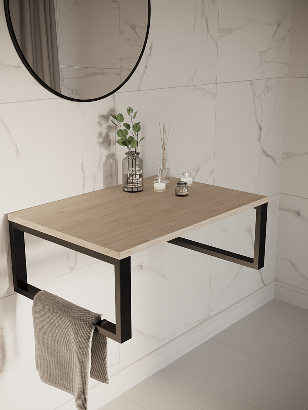 Полка в ванную парящая LEVIS