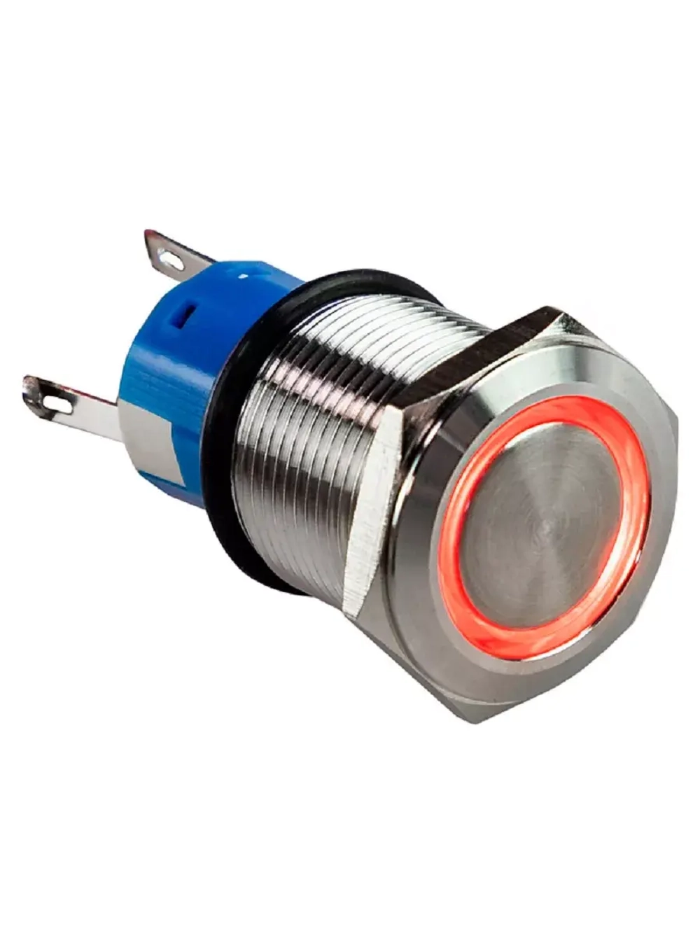 Кнопка нержавеющая OFF-(ON) без фиксации (Ф19мм)