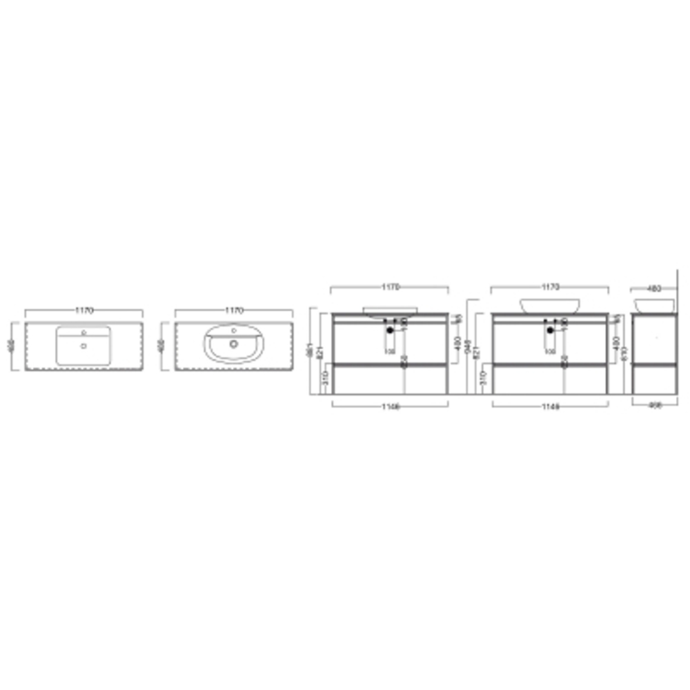 Каракас под раковину Kerama Marazzi Plaza Next (PL.N.120.01\BLK.M)